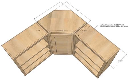 Easy Diy Kitchen Cabinets, Blind Corner Cabinet Solutions, Seamless Cabinets, Corner Pantry Cabinet, Kitchen Cabinet Dimensions, Corner Cabinet Solutions, Kitchen Cabinet Plans, Blind Corner Cabinet, Corner Kitchen Cabinet