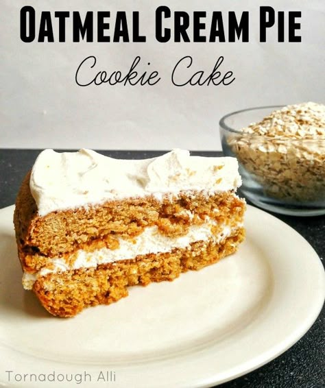 Oatmeal Cream Pie Cake, Debbie Cakes, Oatmeal Cream Pie, Oatmeal Creme Pie, Love Bakes Good Cakes, Fancy Desserts Recipes, Banana Bread Cookies, Good Cakes, Cake Form