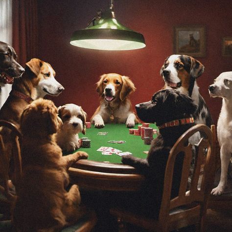 Dogs Playing Poker, Dogs Playing, Poker, Dogs, Quick Saves