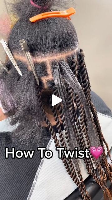 Curly Two Strand Twist, Twist Using Braiding Hair, Twist With Braiding Hair Tutorial, How To Twist With Braiding Hair, Diy Hair Twist, Parts For Twists, Twist With Straight Braiding Hair, Jumbo Knotless Senegalese Twist, How To Do Hair Twists Tutorials