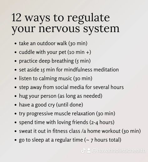 The nervous system is something we often forget to show some love and care to. But maintaining a healthy nervous system is a foundational way to cultivate full mind-body health and homeostasis! #nervoussystemregulation #health #healingjourney #havahholistichealth #holistichealing #rest #healthylifestyle #heal #holistichealth #holistic Healing My Nervous System, Resetting Nervous System, How To Reset Nervous System, Yoga For Nervous System, Heal The Nervous System, Healthy Nervous System, Ways To Regulate Your Nervous System, Heal Your Nervous System, How To Heal Nervous System