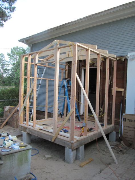 Mudroom Addition Exterior, Mud Room Addition, Bump Out Addition, Laundry Room Addition, Mudroom Addition, Remodel Garage, Wall Framing, Mud Room Entry, Bump Out