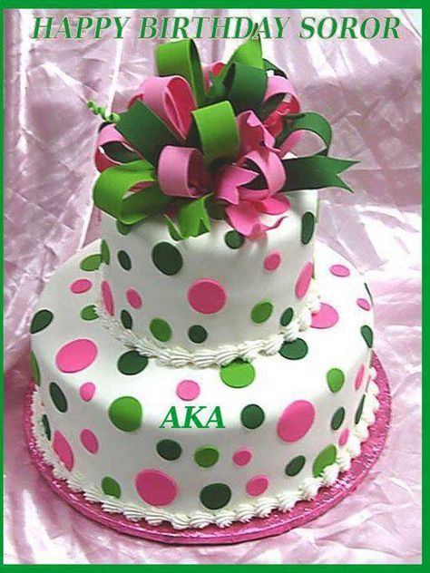 Love cake, love AKA even more, sounds like a winner to me! Aka Birthday, Green Birthday Cakes, Alpha Kappa Alpha Paraphernalia, Super Torte, Birthday Cake Images, Alpha Kappa Alpha Sorority Paraphernalia, Aka Sorority Gifts, Skee Wee, Green Birthday