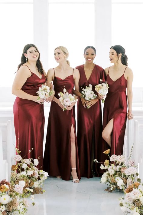 Christmas Bridesmaid Dresses, Burgandy Bridesmaids Dress, Deep Red Bridesmaid Dresses, Cranberry Bridesmaid Dresses, Bridesmaid Palette, Wine Red Bridesmaid Dresses, Dark Red Bridesmaid Dresses, Maroon Bridesmaid, Wine Bridesmaid Dresses