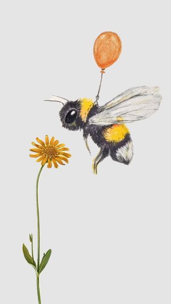 Fuzzy Bee Drawing, Bees And Flowers Painting, Bee Graffiti Art, Bee And Flower Drawing, Bumble Bee Sketch, Hive Drawing, Honeybee Drawing, Beams Bedroom, Bee Hive Art