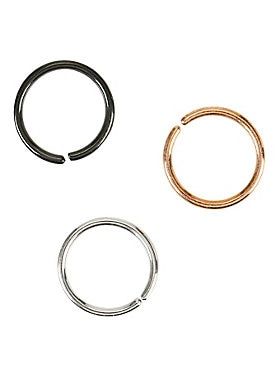 We nose what you like! // Steel Silver Black Rose Gold Segment Nose Hoop 3-pack Piercings Studs, Titanium Nose Stud, Opal Nose Stud, Piercing Chart, Nose Ring Jewelry, Fake Lips, Septum Hoop, Nose Piercing Jewelry, Nose Piercings