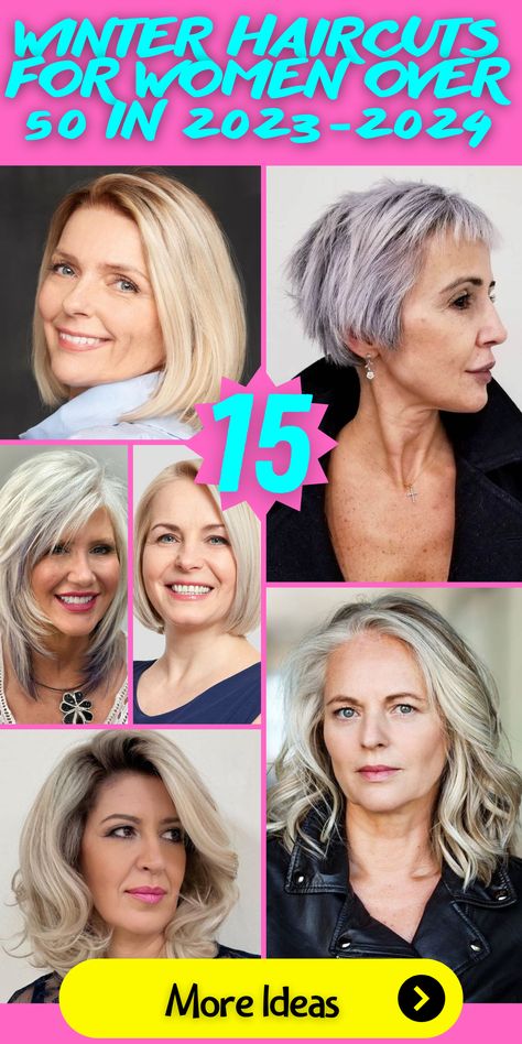 Embrace the beauty of ageless style with winter haircuts over 50 in 2023-2024. Explore the elegance of a medium layered hairstyle that adds volume and movement to your locks. Whether you're rocking a short stacked bob or a modern pixie, these hairstyles are designed to celebrate your confidence and beauty. Winter 2024 Hair Trends, Winter Haircut, Korean Bob, Winter Haircuts, Modern Pixie, Long Hair Highlights, Fine Hair Styles For Women, Blonde Hair Tan Skin, Hair Tan Skin