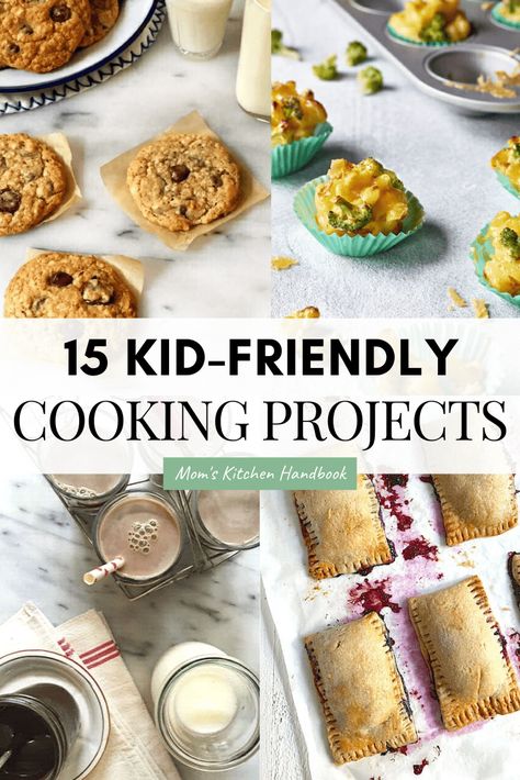 Here's a way to keep kids and teens from getting bored: 15 cooking projects for kids. Learn to make yogurt, summer rolls, and hand pies, just to name a few Cooking Projects For Kids, Kids Cooking Activities, Kid Cooking, Easy Meals To Make, Cooking Projects, Kids Cooking Recipes, Peanut Recipes, Getting Bored, Diy Cooking