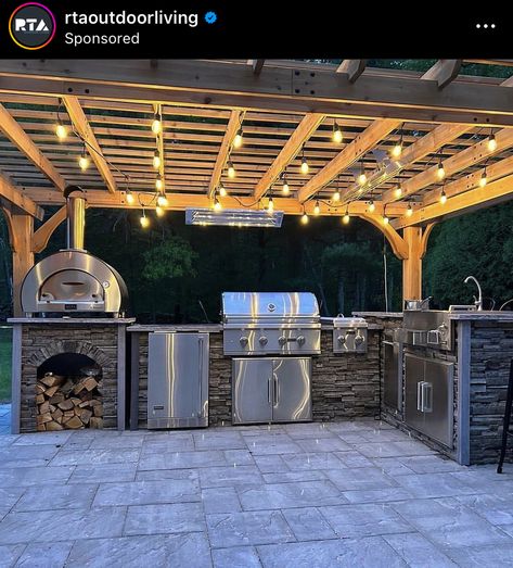 Design Per Patio, Rustic Outdoor Kitchens, Outside Grill, Outdoor Grill Area, Patio Grill, Outdoor Kitchen Plans, Outdoor Bbq Kitchen, Outdoor Kitchen Ideas, Backyard Grilling