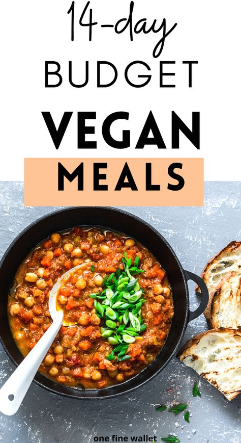 Budget Vegan Meals, Cheap Vegetarian Meals, Vegan On A Budget, Vegan Meal Prep Recipes, Budget Vegan, Cheap Vegan Meals, Cheap Vegan, Crockpot Recipes Healthy, Healthy Vegan Dinner