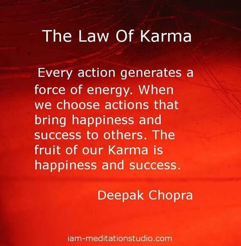 The Law of Karma Spiritual Laws Of Success, Laws Of Success, 12 Laws Of Karma, Deepak Chopra Quotes, Laws Of Karma, Spiritual Success, Spiritual Laws, Laws Of The Universe, Health Literacy