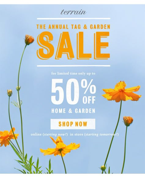 06.21.12 Tag and Garden Sale Sale Creative Design, Birthday Sale Design, Spring Sale Design, Summer Deals Design, Sale Ad Design, Sale Poster Design Marketing, Sale Design Graphics Ideas, Spring Sale Email, Summer Sale Graphic