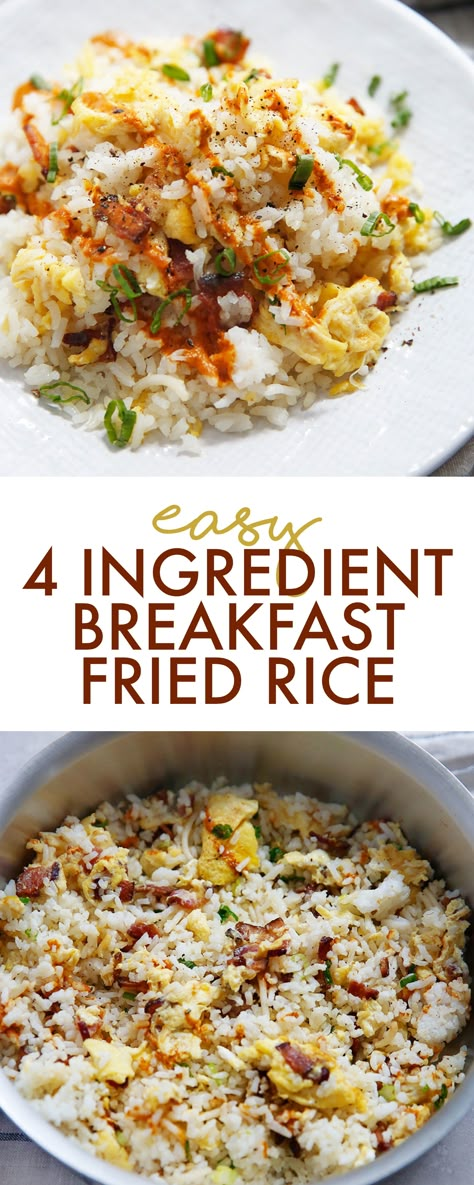 Table Food Ideas, Breakfast Staples, Rice Breakfast Recipes, Breakfast Fried Rice, Rice Breakfast, Leftover Breakfast, Breakfast Rice, Asian Breakfast, Lexi's Clean Kitchen