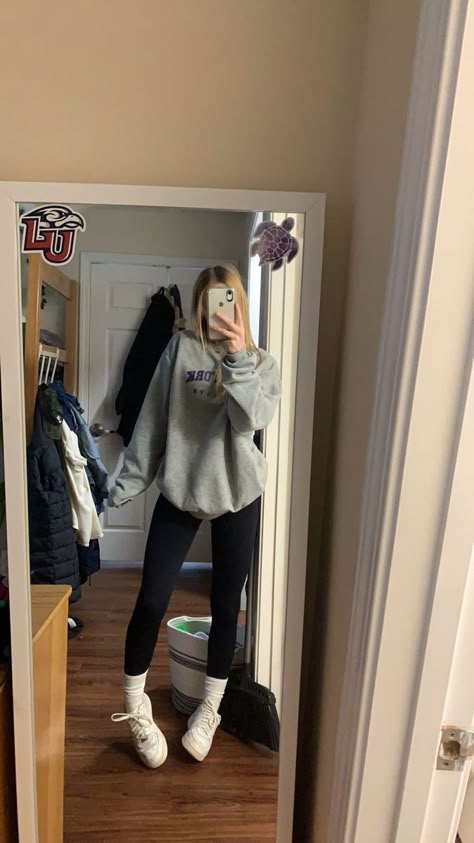 Cute Outfits W Leggings, Back To School Outfits With Leggings, Outfit Ideas Winter School Leggings, Picture Day Inspo School Outfits, Basic Outfits For School Leggings, How To Style Pj Pants For School, Period School Outfits, Realistic School Outfits, Dress Down Day School Outfit