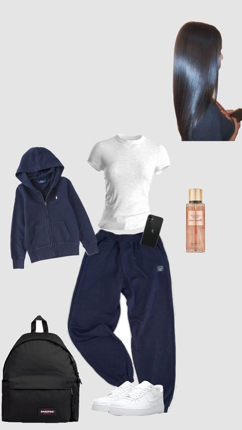 School Outfits Rainy Day, Dark Blue Shirt Outfit Woman, Cute Dress Up Outfits, Rainy Day Fits, Latina Fits, Brownie Packaging, Outfit Ideas School, Neat Casual Outfits, Samba Outfit