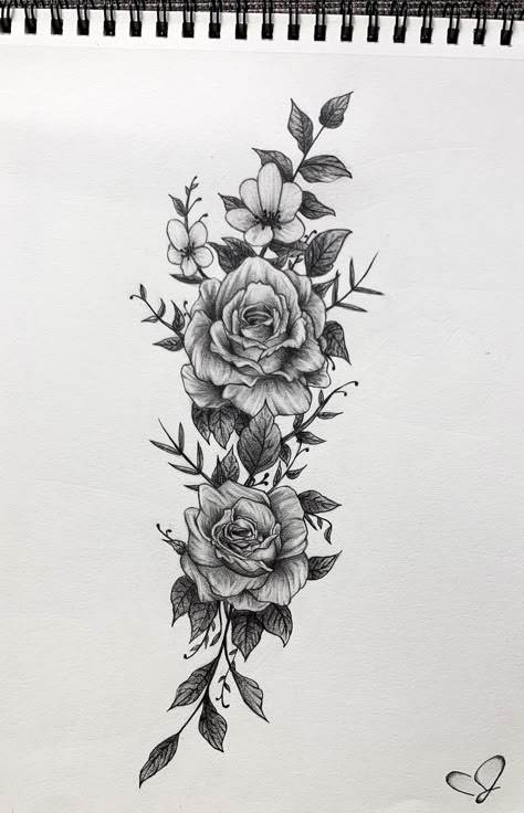 Rose Side View Drawing, Roses Down Spine Tattoo, Vine With Roses Tattoo, Roses With Thorns Drawing, Savage Rose Tattoo, Rose Vine Tattoos Back, Rose Thorn Bush Tattoo, Black Rose Vine Tattoo, Rose Leaves Tattoo Design