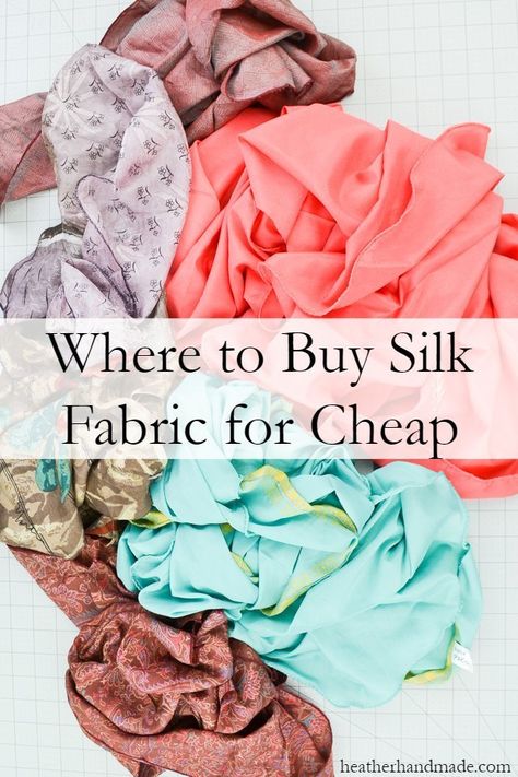 I love working with natural fibers, and silk is one of the best. It’s drapes beautifully, it is strong but lightweight, and it is cooling and warming depending on the weather. Silk can be hard to come by or it’s really expensive, so I have found some ways to buy silk fabric inexpensively. buy silk fabric Silk Fabric Online, Scrap Fabric Projects, Recycled Sari Silk, Sew Ins, Silk Outfit, Cheap Fabric, Sewing Blogs, Sewing Projects For Beginners, Sewing For Beginners