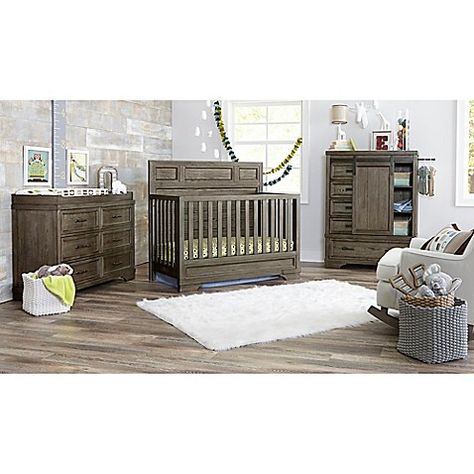 Westwood Design Foundry 4-in-1 Convertible Crib in Brushed Pewter Crib Conversion Kit, Diaper Storage, White Dove, Dining Room Home Office, Mattress Support, Nursery Set, 2 Drawer Nightstand, Convertible Crib, Wood Drawers