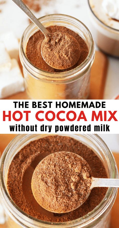 Homemade Hot Cocoa Mix Recipe, Easy Homemade Hot Chocolate, Cocoa Mix Recipe, Hot Cocoa Mix Recipe, Hot Chocolate Recipe Homemade, Cocoa Powder Recipes, Hot Chocolate Mix Recipe, Homemade Hot Chocolate Mix, Diy Hot Cocoa