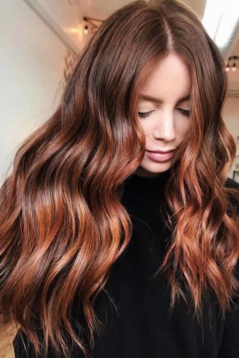 Auburn Hair Color Ideas, Dark Auburn Hair Color, Brunette Hair Color With Highlights, Auburn Hair Color, Dark Auburn Hair, Auburn Balayage, Rambut Brunette, Hair Color Auburn, Blonde Hair With Highlights