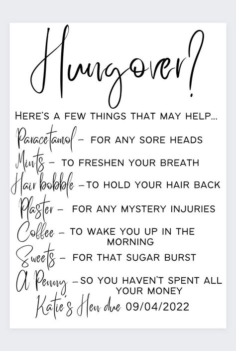 Hen Do Survival Kit Ideas, Hens Party Hangover Kit, Hangover Kit Contents, Hens Recovery Kit, Mini Hangover Kit, Hen Survival Kit, Survival Kit Bachelorette Party, Hens Survival Kit, Hen Party Checklist