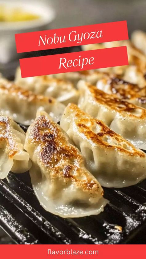 Nobu Gyoza Recipe – Flavor Blaze Beef Gyoza Recipe, Beef Gyoza, Pork Gyoza Recipe, Gyoza Recipe, Japanese Beef, Honey Pork, Dumpling Filling, Freezer Food, Japanese Cooking