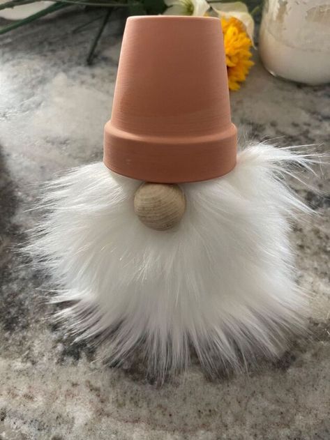 Dollar Store Flower Pot Spring Gnome | Hometalk Gnome Pot Heads, Flower Pot Gnomes Crafts, Easter Clay Pot Crafts, How To Make Pothead Gnomes, Flower Pot Gnomes Diy, Potheads Gnomes, Mini Terracotta Pots Crafts, Clay Pot Gnomes Diy, Mini Flower Pot Crafts