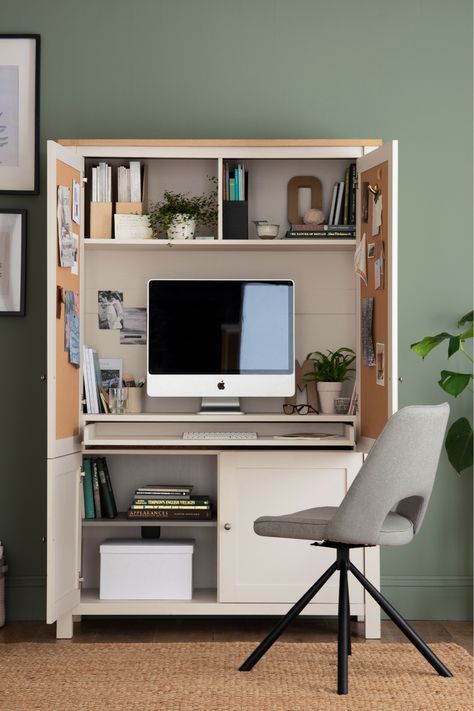 Buy Malvern Hideaway Desk from the Next UK online shop Hideaway Computer Desk, Hideaway Desk, Cupboard Office, Hidden Desk, Home Office Closet, Home Office Computer Desk, Computer Desks, Desk Cabinet, Pc Table