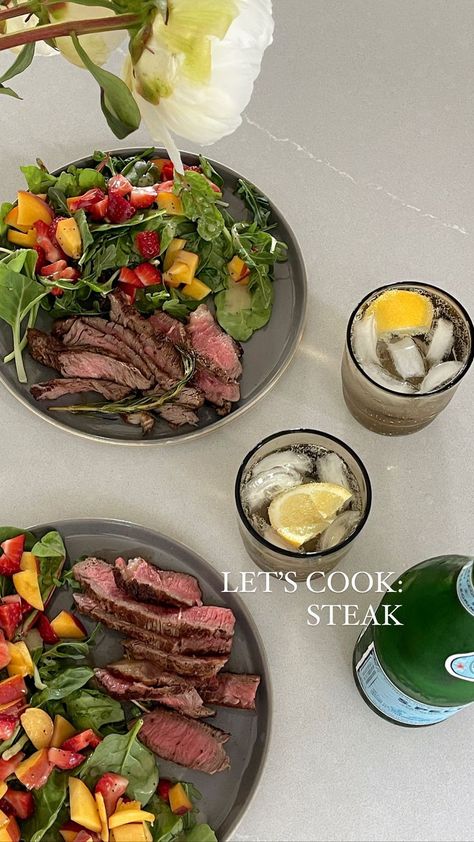 bresheppard on Instagram: let’s cook some steak! first step is a pan that can get real hot for a nice sear - my new @ourplace cast iron pan 🙌🏼 (made from responsible… Healthy Meals For Summer, Cooking Steak On Cast Iron Skillet, Meals With Steak, Perfect Pan Seared Steak, Real Food, Steak In Stainless Steel Pan, Pan Seared Steak Cast Iron, Steak And Shrimp Recipes Cast Iron, Real Food Diet