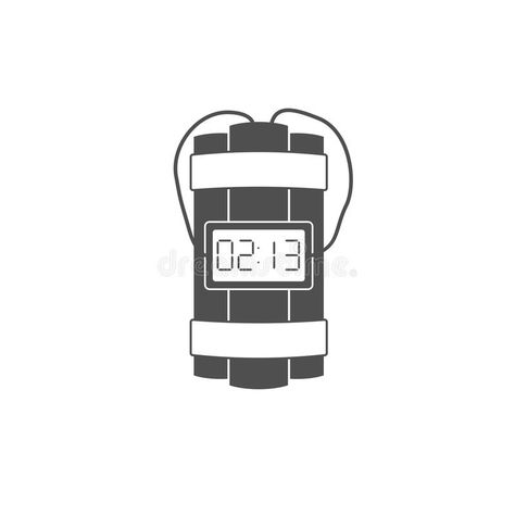 Dynamite bomb explosion icon with timer detonate and wire. royalty free illustration Bomb Illustration, Gift Illustration, Creepy Christmas, 2d Design, Free Illustration, Free Illustrations, Design Illustration, Stock Illustration, Illustration Design