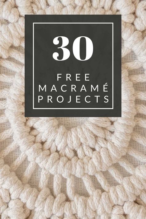 Macrame Pdf Free Pattern, Useful Macrame Ideas, Functional Macrame Projects, Fun Crochet Projects Creative, Useful Macrame Projects, Macrame Projects Tutorials, Macromae For Beginners, Fabric Macrame, Beginner Macrame Projects