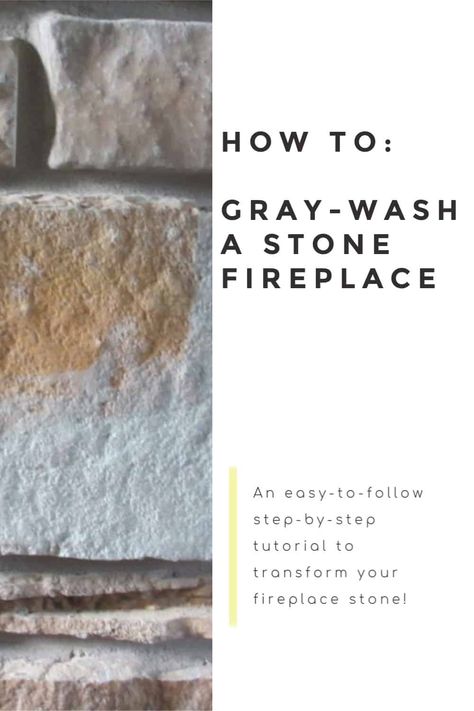 Chalk Painted Fireplace, Whitewashing Stone Fireplace, Painting A Stone Fireplace, Painted Rock Fireplaces, Whitewashed Stone, Whitewash Fireplace, Whitewash Stone Fireplace, Den Inspiration, Painted Stone Fireplace