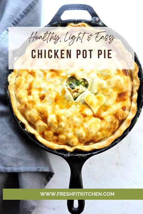 Healthy Easy Chicken Pot Pie, Low Sodium Pot Pie, Healthy Chicken Pie Recipe, Chicken Pot Pie Recipe Healthy, Chicken Pot Pie Crust Recipe, Low Cal Chicken Pot Pie Recipe, Healthy Crockpot Chicken Pot Pie, Easy Chicken Pot Pie Instant Pot, Heart Healthy Chicken Pot Pie