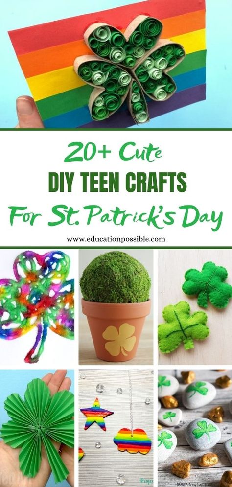 Kids Crafts For St Patricks Day Ideas, St Patrick’s Day Crafts For School Age, St Patricks Day Art Projects 5th Grade, St Patricks Day Crafts For Older Kids, Saint Patrick's Day Crafts For Adults, At Patty’s Day Crafts, Shamrock Crafts For Adults, St Patricks Crafts For Adults, March Crafts For Kids Elementary Schools