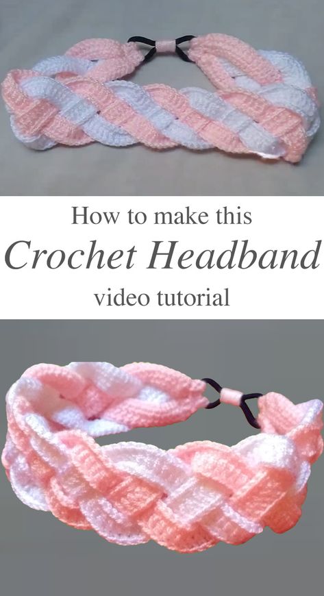 Crochet Adjustable Headband, Free Crochet Hair Accessories Patterns, Crochet Hairbands Pattern Free, Bandeau Au Crochet, Crochet Headband Pattern Free, Crochet Headbands, Popular Crochet, Crochet Headband Pattern, Mode Crochet