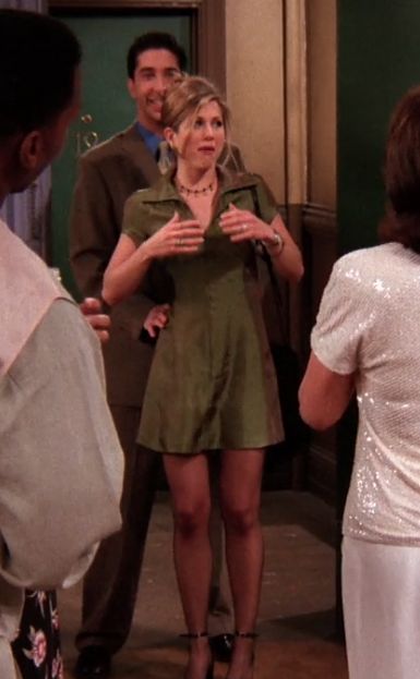 Rachel Outfits, Estilo Rachel Green, Rachel Green Style, Rachel Green Outfits, Rachel Friends, Vintage Green Dress, Jenifer Aniston, 90s Inspired Outfits, Tv Show Outfits