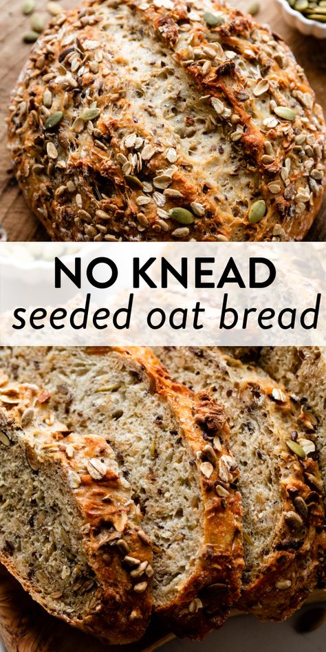 Oat Bread Recipe, Oat Bread, Dutch Oven Bread, Pane Dolce, Artisan Bread Recipes, Bread Buns, Types Of Bread, Bread Machine Recipes, No Knead