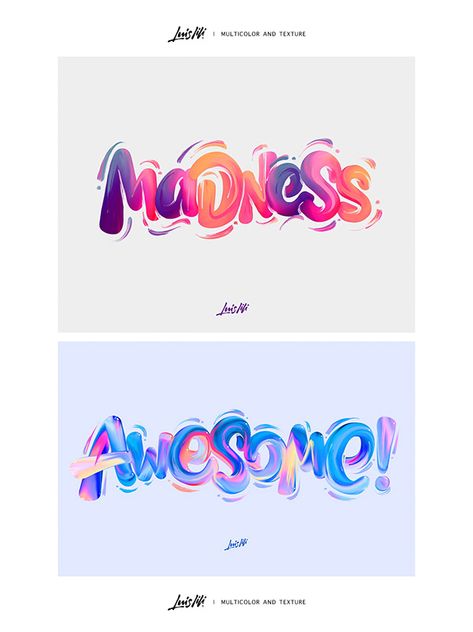 Handmade Fonts Hand Lettering, Texture On Illustrator, Lettering Names Ideas, Gradient Typography, Calligraphy Graphic Design, Typographic Logo Design, Desain Buklet, Calligraphy Typography, 타이포그래피 포스터 디자인