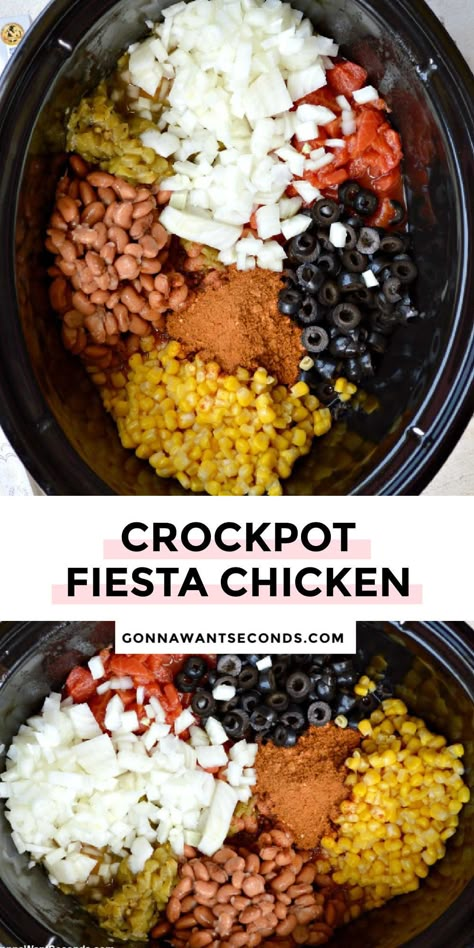 Crockpot Meals When Sick, Mexican Chicken Slow Cooker, Cheap Fundraising Ideas Food, Mexican Chicken Casserole Crockpot, Meatless Crockpot Meals, Chicken Fiesta Crockpot Recipes, Mexican Chicken In Crockpot, Crockpot Chicken Dump Recipes, Crockpot Chicken Recipes Mexican