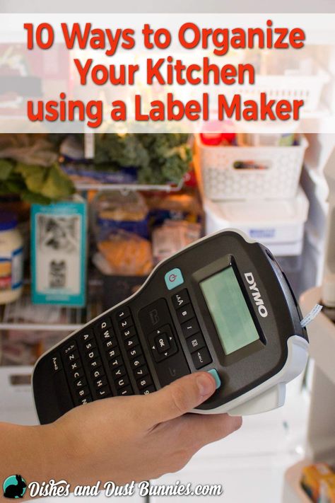 10 Ways to Organize Your Kitchen with the DYMO® LabelManager™ 160P Label Maker   #PutALabelOnIt #ad Label Maker Ideas Organizing, Label Maker Ideas, Label Maker Organization, Label Organization, Gold Office Decor, Dymo Label, Lauren Mcbride, Spice Jar Labels, Maker Ideas