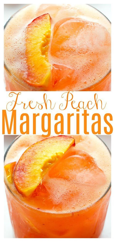 Peach Margaritas, Peach Margarita, Baker By Nature, Peach Puree, Yummy Alcoholic Drinks, Boozy Drinks, Drink Drank Drunk, Fancy Drinks, Mixed Drinks Recipes