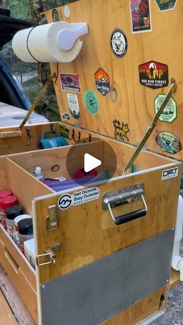 Dirt Road Tools on Instagram: "Camping kitchen ASMR. Turn your volume up to watch the setup of our camp kitchen. I custom built the camp kitchen box and the truck bed slides. These systems make setting up camp a breeze and much more enjoyable. Spending time in nature should be easy and relaxing.  #campingkitchen #asmrvideo #asmrcamping #overlandlife #pnwcamping #cookingoutdoors #overlandcooking #asmr" Sliding Camper Bed, Camping Chuck Box Ideas, Camp Box Ideas, Camping Kitchen Box Diy, Chuck Box Ideas, Diy Camping Kitchen, Camp Kitchen Box Plans, Truck Camping Setup, Camping Kitchen Box