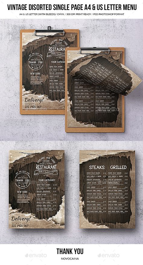 Restaurant Menu Designs, Rustic Menu Design, Boba Menu, Restaurant Menu Card, Menu Vintage, Menu Design Inspiration, Menu Card Design, Brochure Design Creative, Grilling Menu