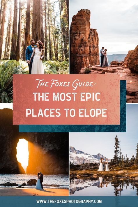 Wedding Elopement Locations, Intimate Wedding Locations, Elopment Ideas Destinations Usa, Top Elopement Destinations, Pnw Elopement Locations, Destination Wedding Locations In The Us, Elopement Location Ideas, Elopement Ideas Destination Usa, Eloping Wedding Ideas