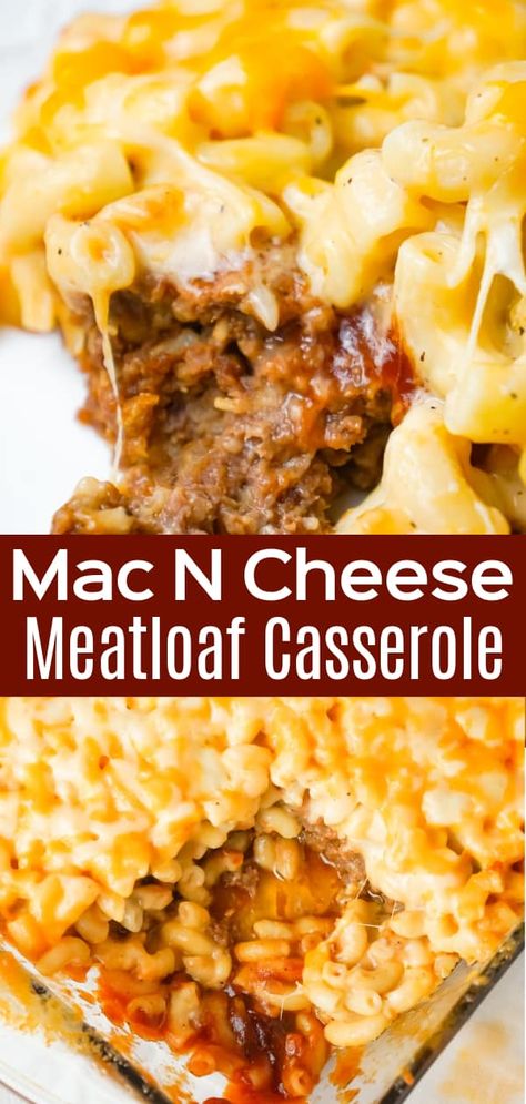 Cheese Meatloaf, Ground Beef Meatloaf, Macaroni And Cheese Casserole, Cheese Stuffed Meatloaf, Meatloaf Casserole, Beef Meatloaf, Hearty Dinner Recipes, Cheese Baked, Diner Recept