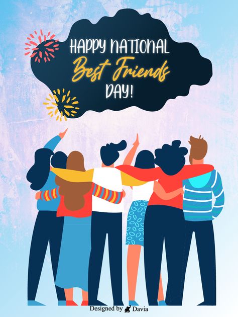 It is an occasion that will make both of you feel cherished. This day is a day for you to celebrate the bond that you share, to be able to be there for each other through everything. Send this ecard on National Best Friends Day to that best friend of yours. Celebrate each other proudly! Happy National Best Friend Day Aesthetic, Happy Bestfriend Day, Best Friend Day Poster, Best Friend Day Quotes, Friend Day Quotes, Happy National Best Friend Day, Happy Best Friends Day, Best Friends Day Quotes, Happy Best Friends