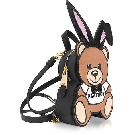 Moschino Handbags Teddy Playboy Nylon Backpack ($910) ❤ liked on Polyvore featuring bags, backpacks, zip backpack, moschino bags, nylon backpacks, day pack rucksack and nylon rucksack Teddy Bear Bag, Teddy Bear Backpack, Moschino Backpack, Bear Backpack, Rucksack Bags, Moschino Bags, Bear Bag, Knapsack Bag, Pack Backpack