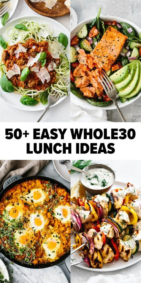 These Whole30 lunch ideas are anything but boring! Eat through a rainbow of colors with vibrant salads, juicy meats, and brightly flavored seafood. Oh, and the best vegetable sides that easily carries over to dinner. Whole 30 Sandwich Ideas, Whole30 Lunch Ideas, Whole 30 Salads, Simple Baked Salmon, Easy Whole 30, Easy Whole30 Recipes, Whole30 Lunch, Whole 30 Meals, Recipes Whole 30