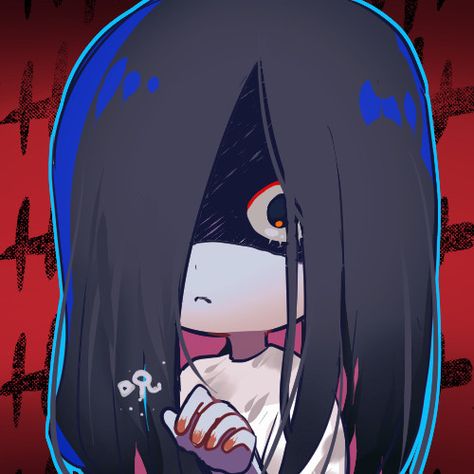 Chibi Dbd Killers, Dbd Match Pfp, Sadako Yamamura Icon, Horror Characters Fanart, Dbd Match Icons, Sadako Yamamura Art, Matching Dbd Pfps, Sadako Yamamura Fanart, Dbd Killers Fanart