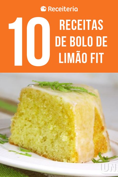 #receitas #bolo #limao #fit Bolo Fit, Lemon Cake, Summer Desserts, Vanilla Cake, Waffles, Condiments, Muffins, Low Carb, Healthy Eating